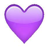 Gif animé coeur violet